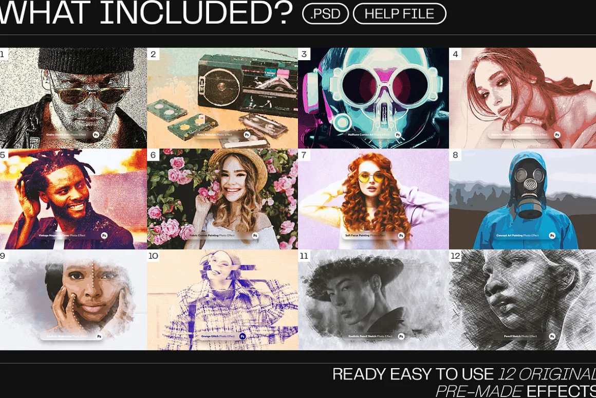 12 Photo Effect Templates