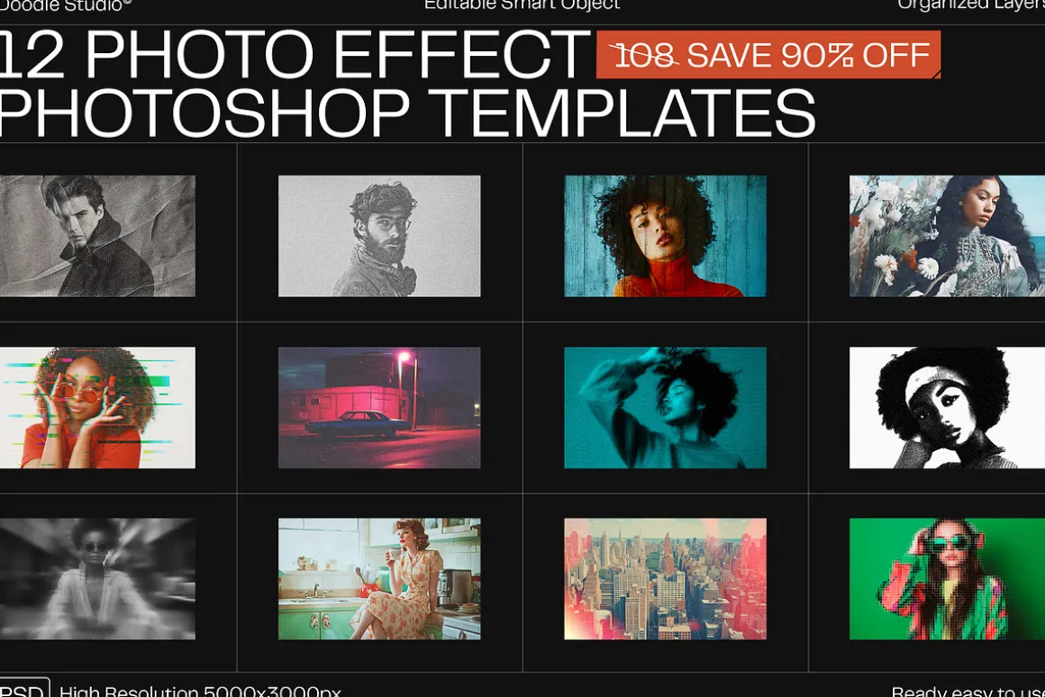 12 Photo Effect Templates