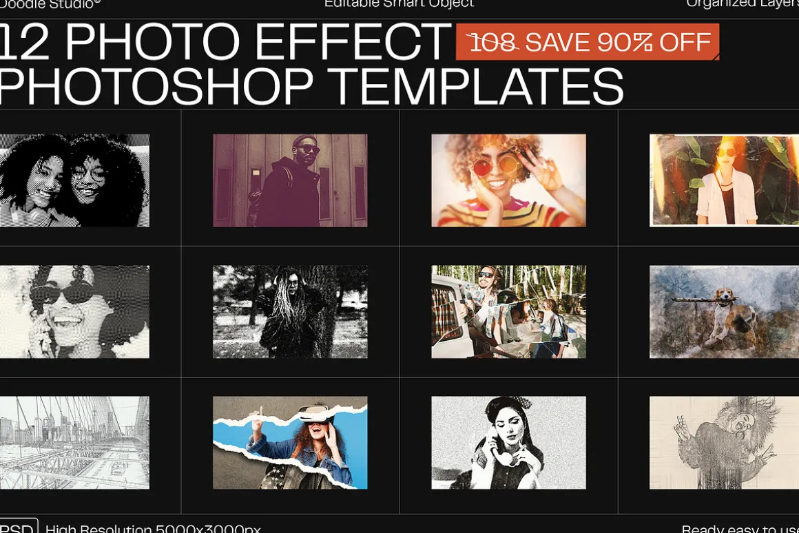 12 Photo Effect Templates