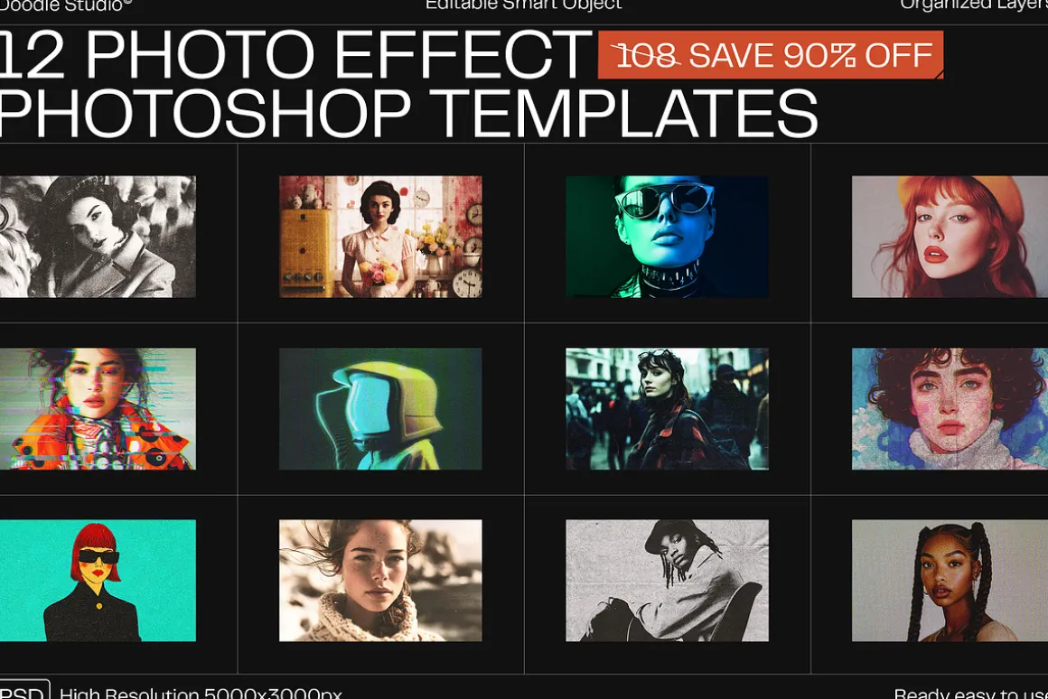 12 Photo Effect Templates
