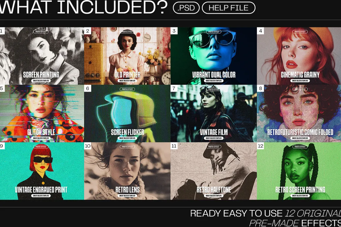 12 Photo Effect Templates