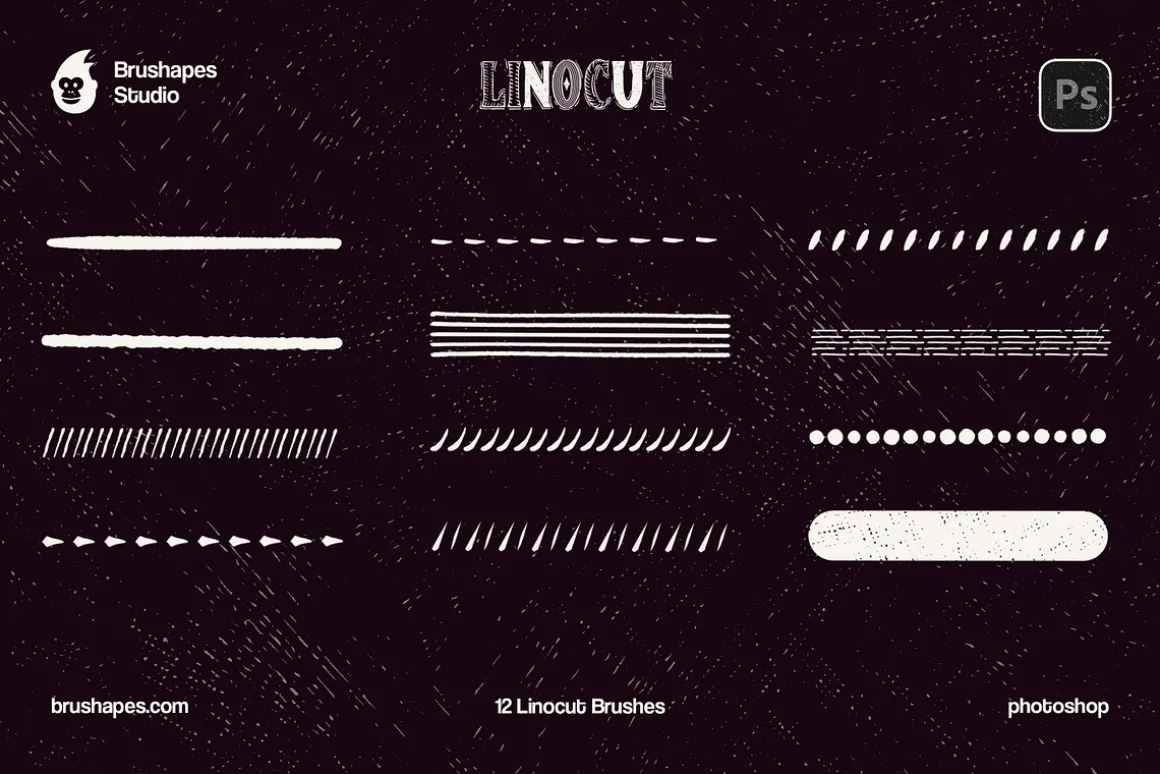 Photoshop Craftsman Linocut Brushes