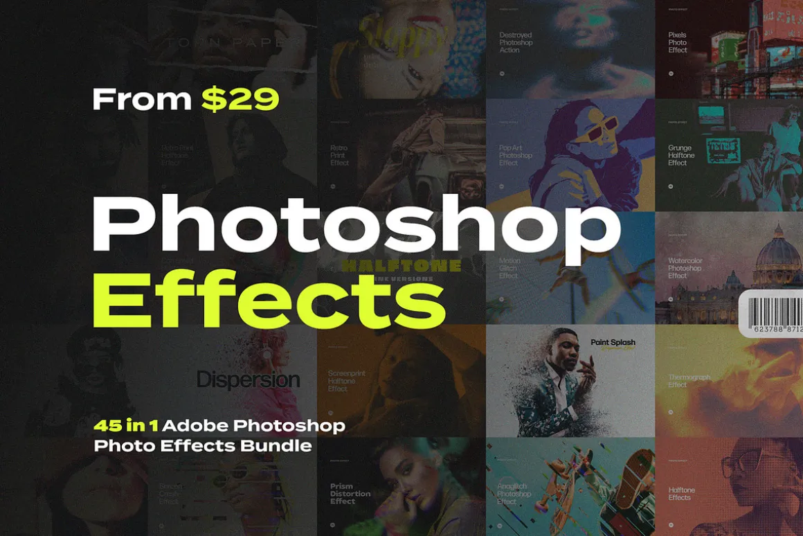 45 Photoshop Effects Bundle