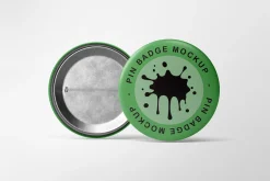 Pin Badge Mockup