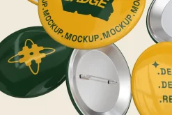 Pin Badge Mockup
