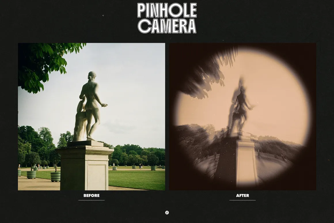 Pinhole Camera PSD Photo Effect