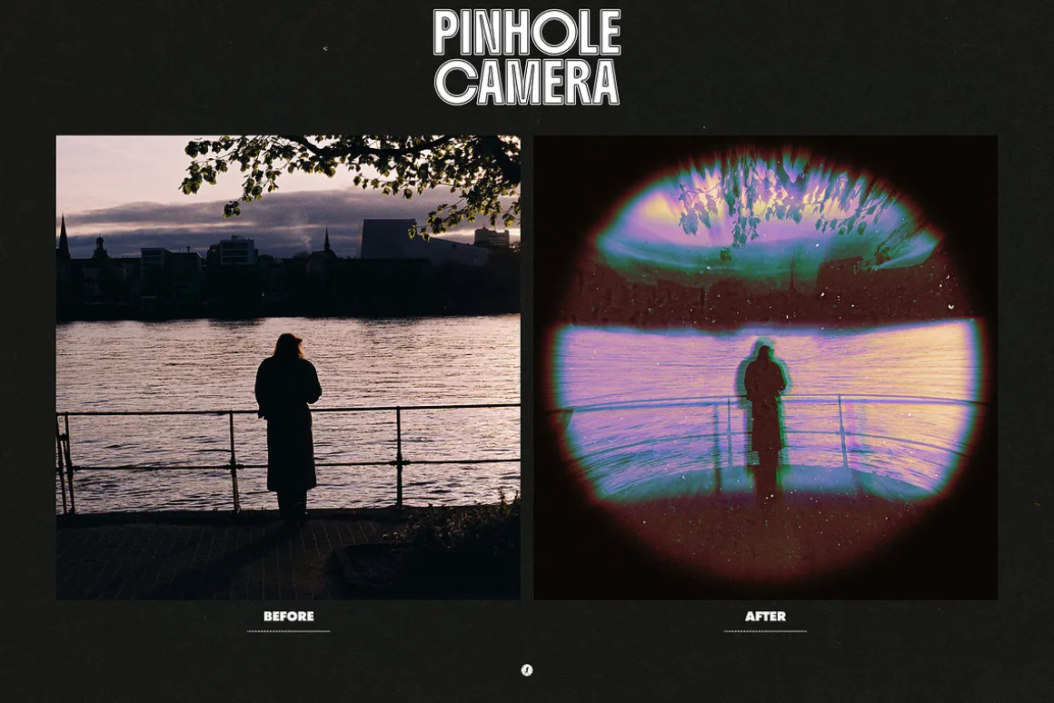 Pinhole Camera PSD Photo Effect