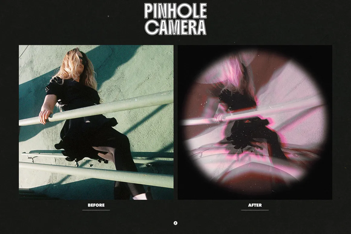 Pinhole Camera PSD Photo Effect