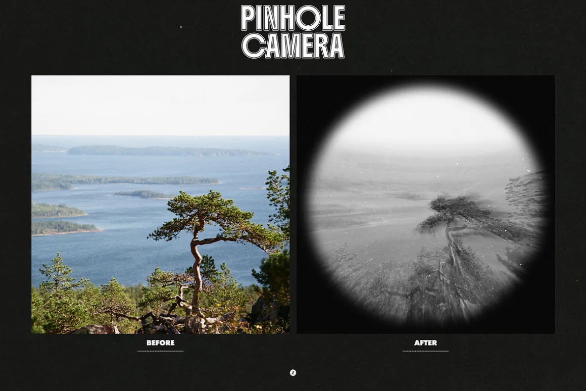 Pinhole Camera PSD Photo Effect