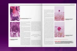 Pink Fashion Magazine Layout