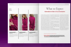 Pink Fashion Magazine Layout