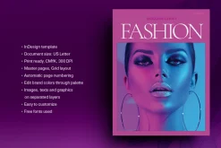 Pink Fashion Magazine Layout