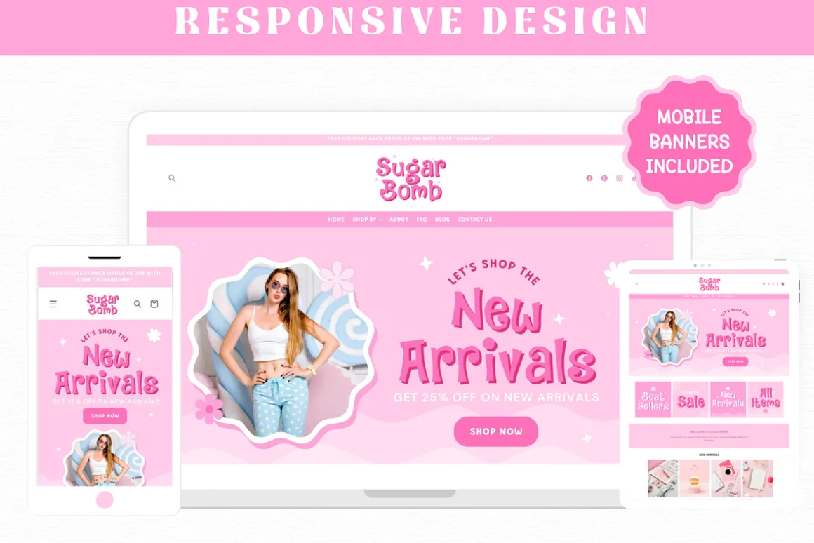 Pink Shopify Theme Template