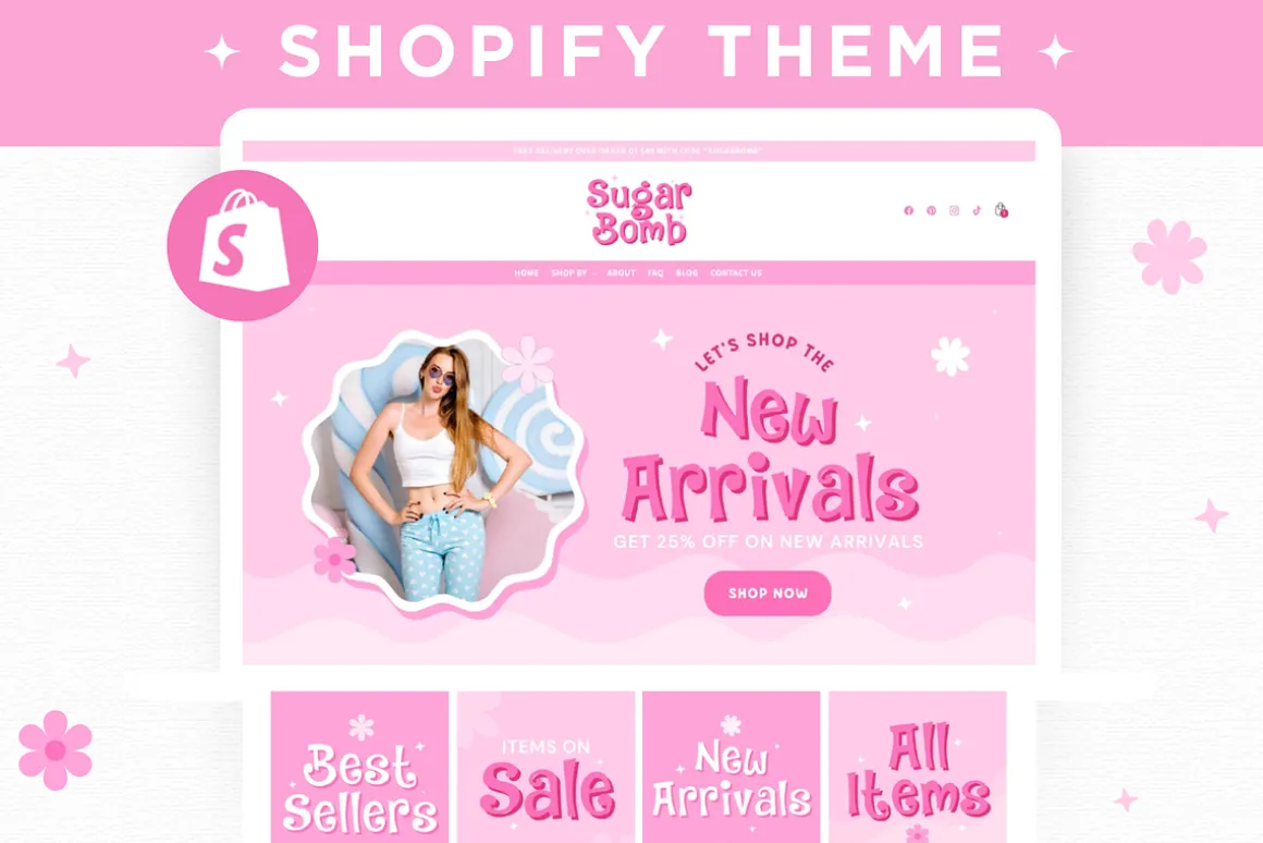 Pink Shopify Theme Template