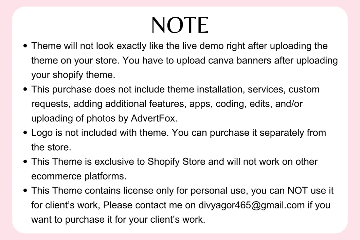 Pink Shopify Theme Template