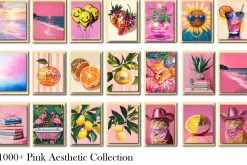 Pink Aesthetic Wall Art Collection