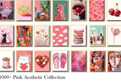 Pink Aesthetic Wall Art Collection