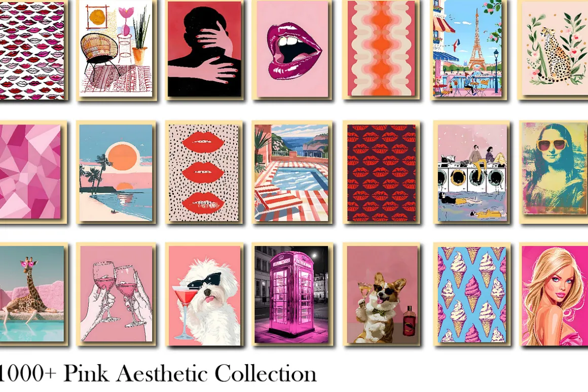 Pink Aesthetic Wall Art Collection