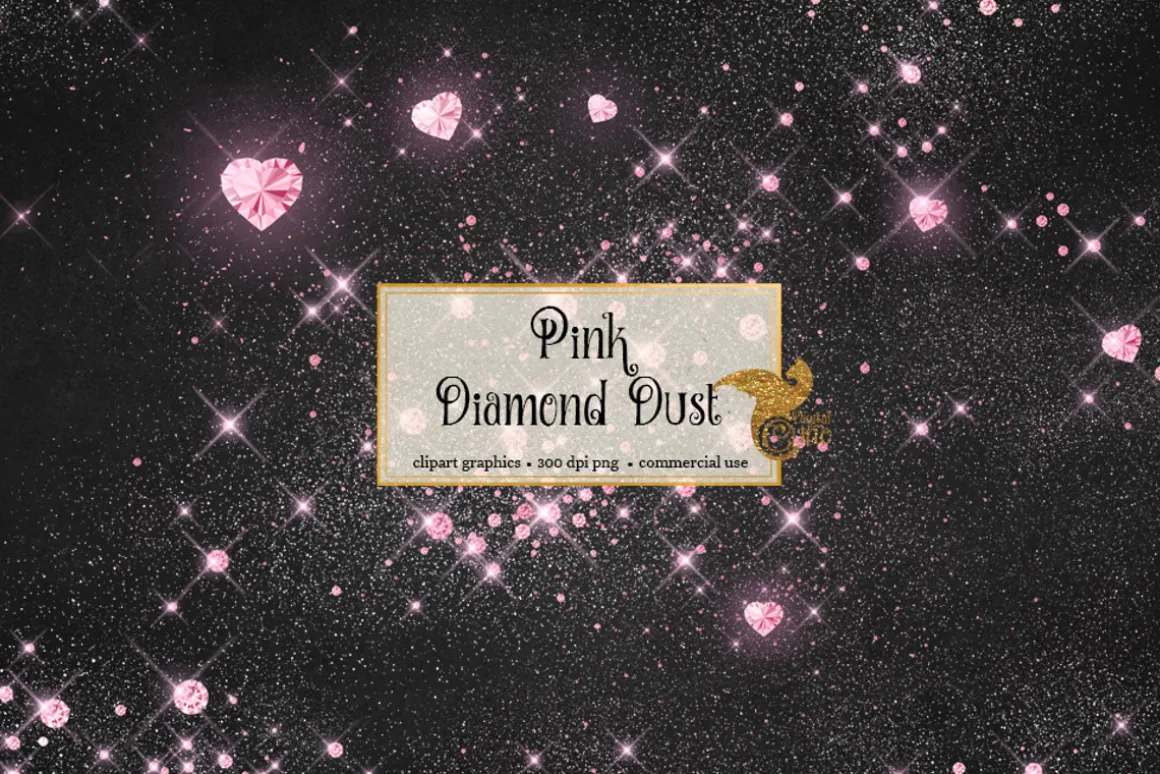 Pink Diamond Dust Clipart