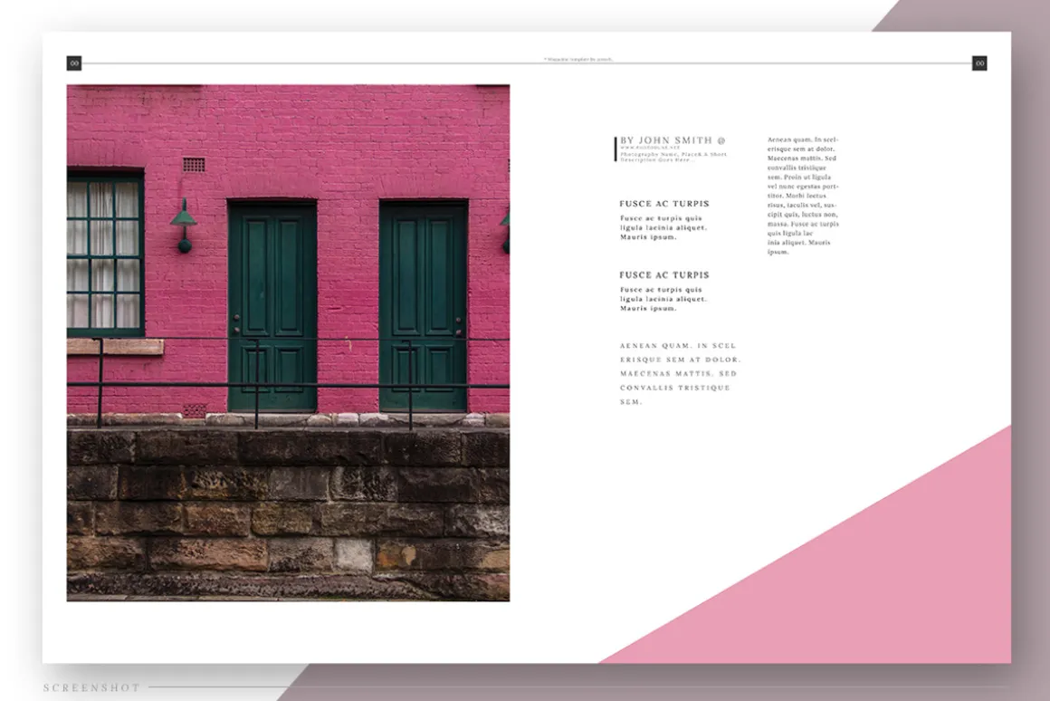 Pink Flower - Magazine Template