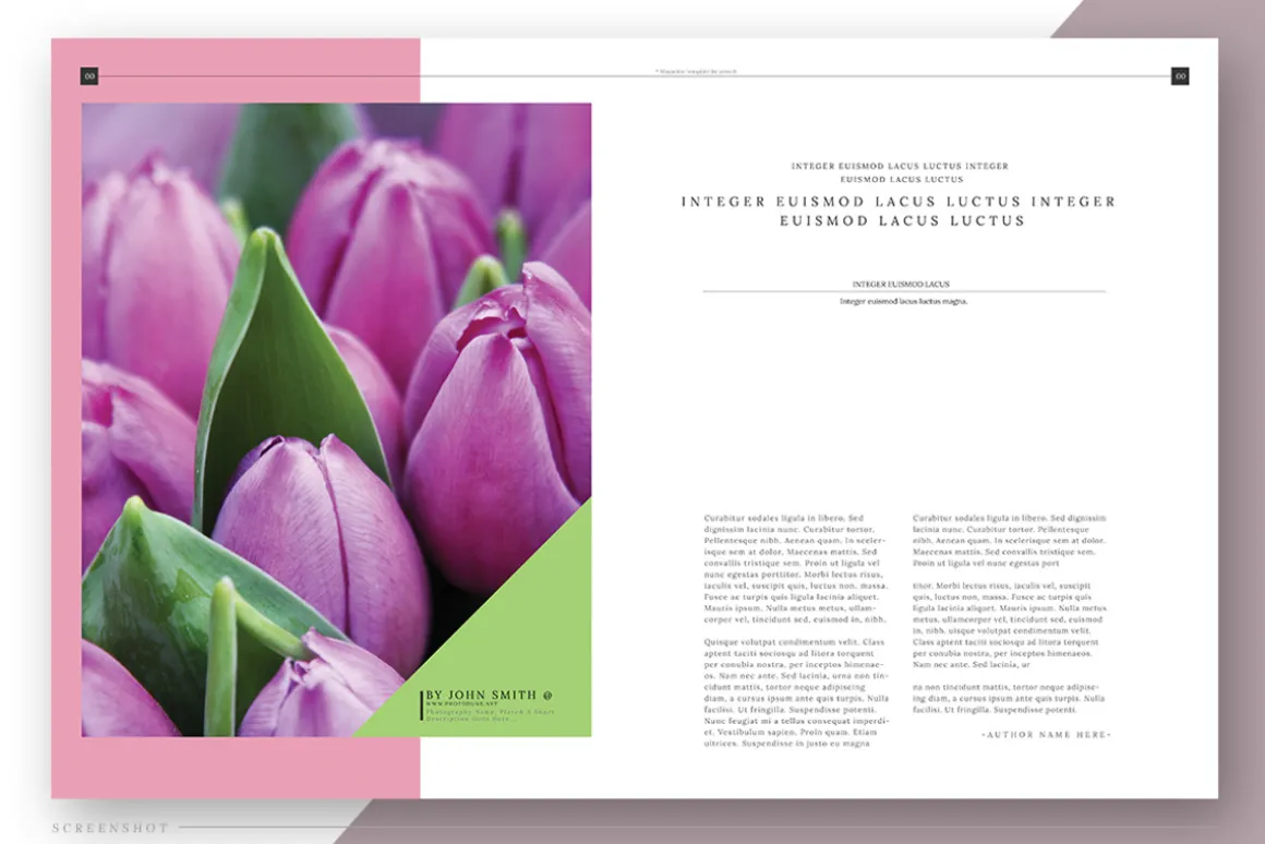 Pink Flower - Magazine Template