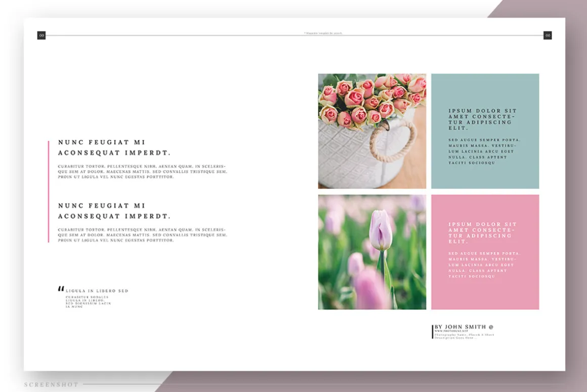 Pink Flower - Magazine Template