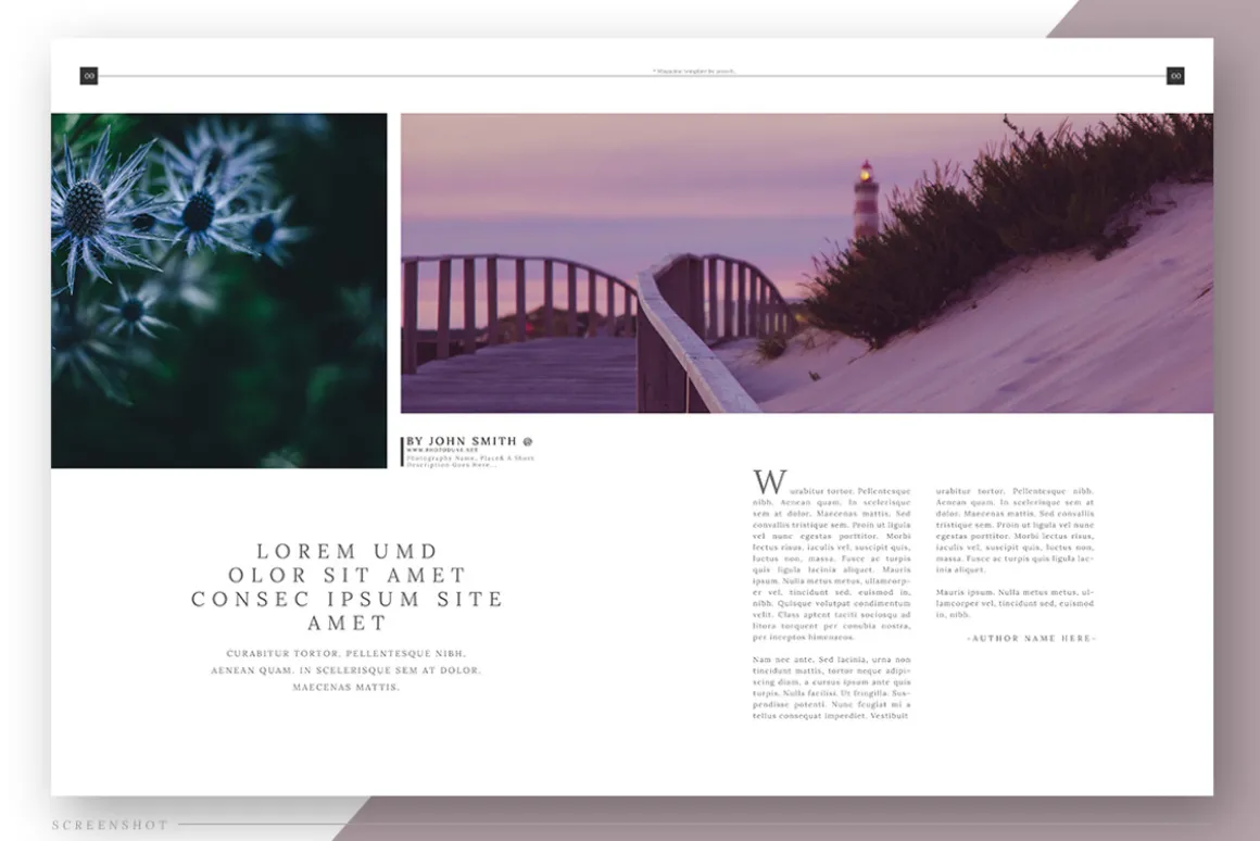 Pink Flower - Magazine Template