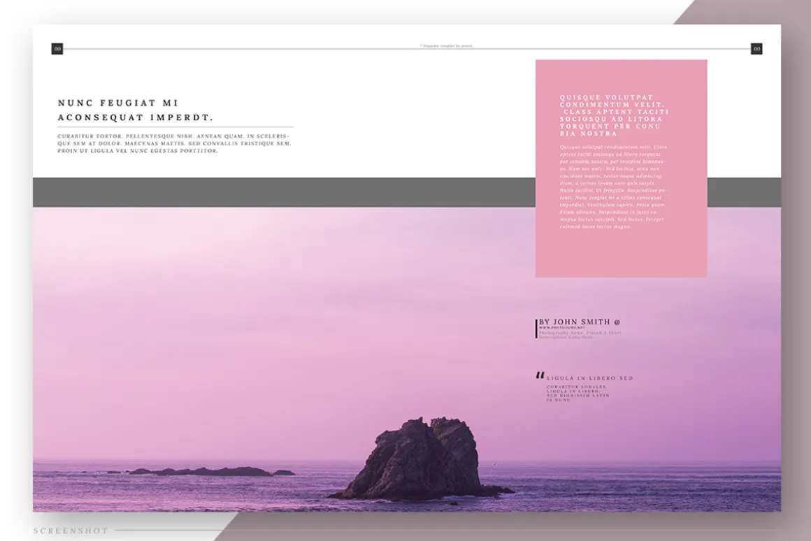Pink Flower - Magazine Template