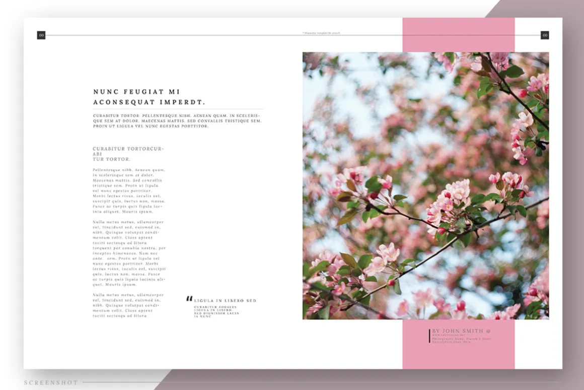 Pink Flower - Magazine Template