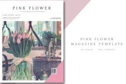 Pink Flower - Magazine Template