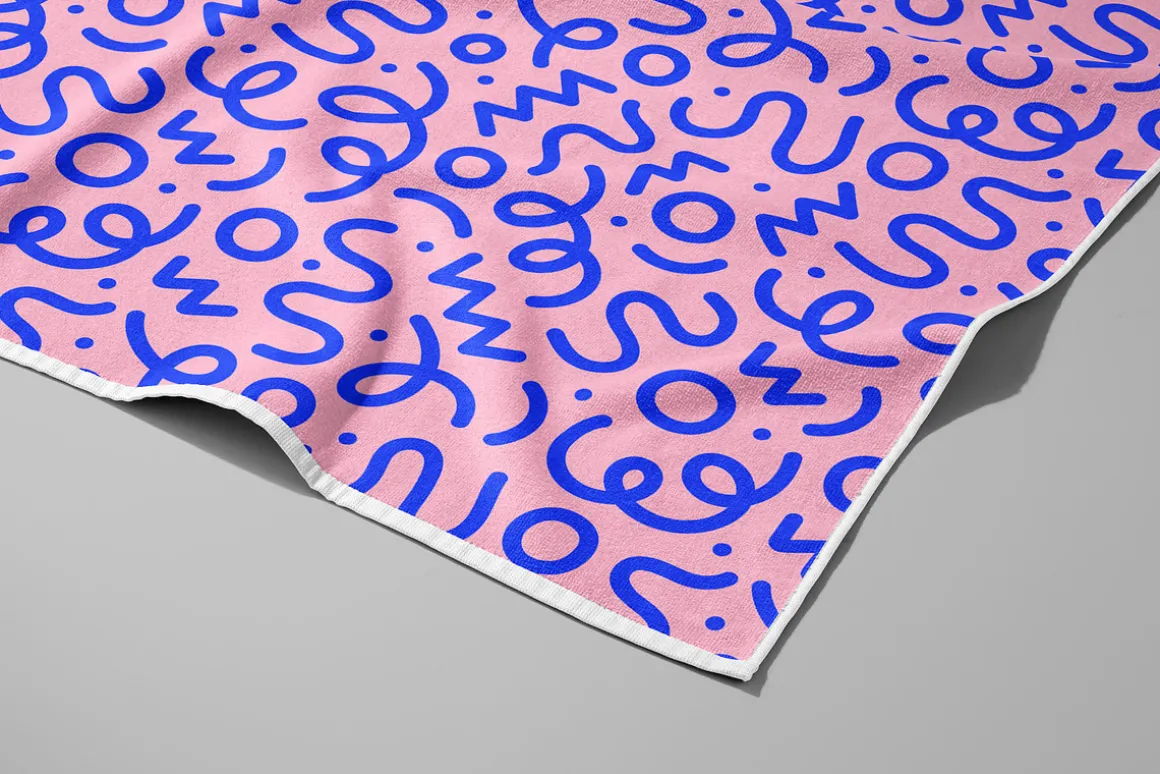 Pink Squiggle Doodle Pattern