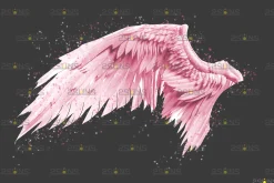 Pink wings photo overlays