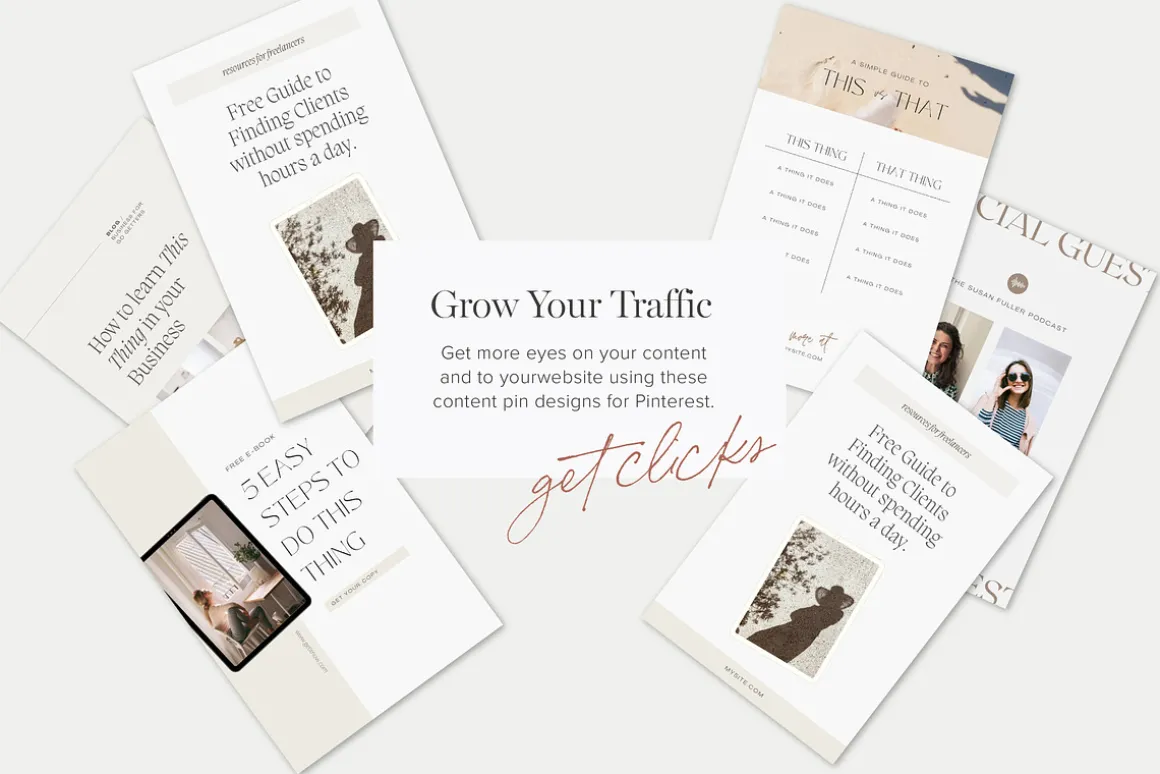 Pinterest Pin Templates for Canva