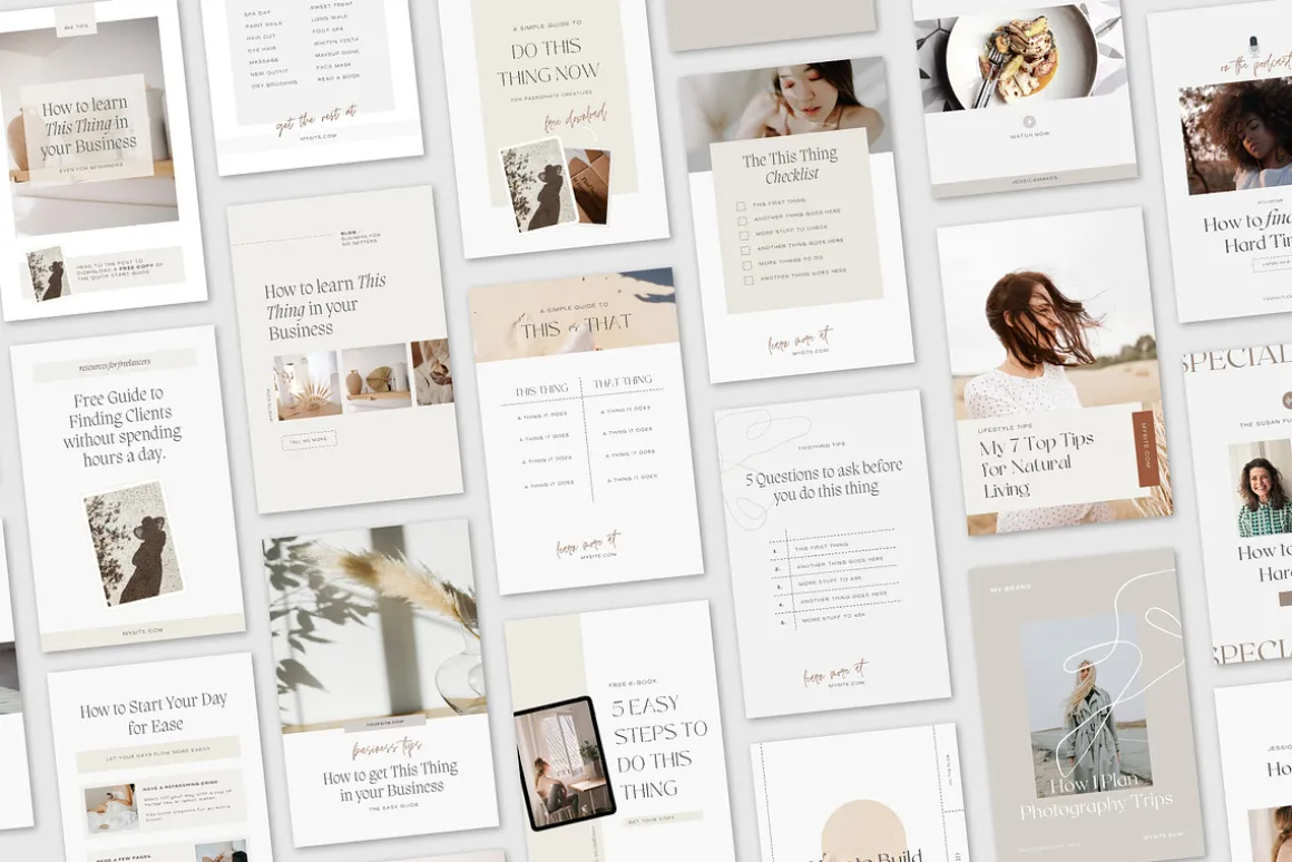 Pinterest Pin Templates for Canva