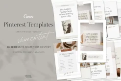 Pinterest Pin Templates for Canva