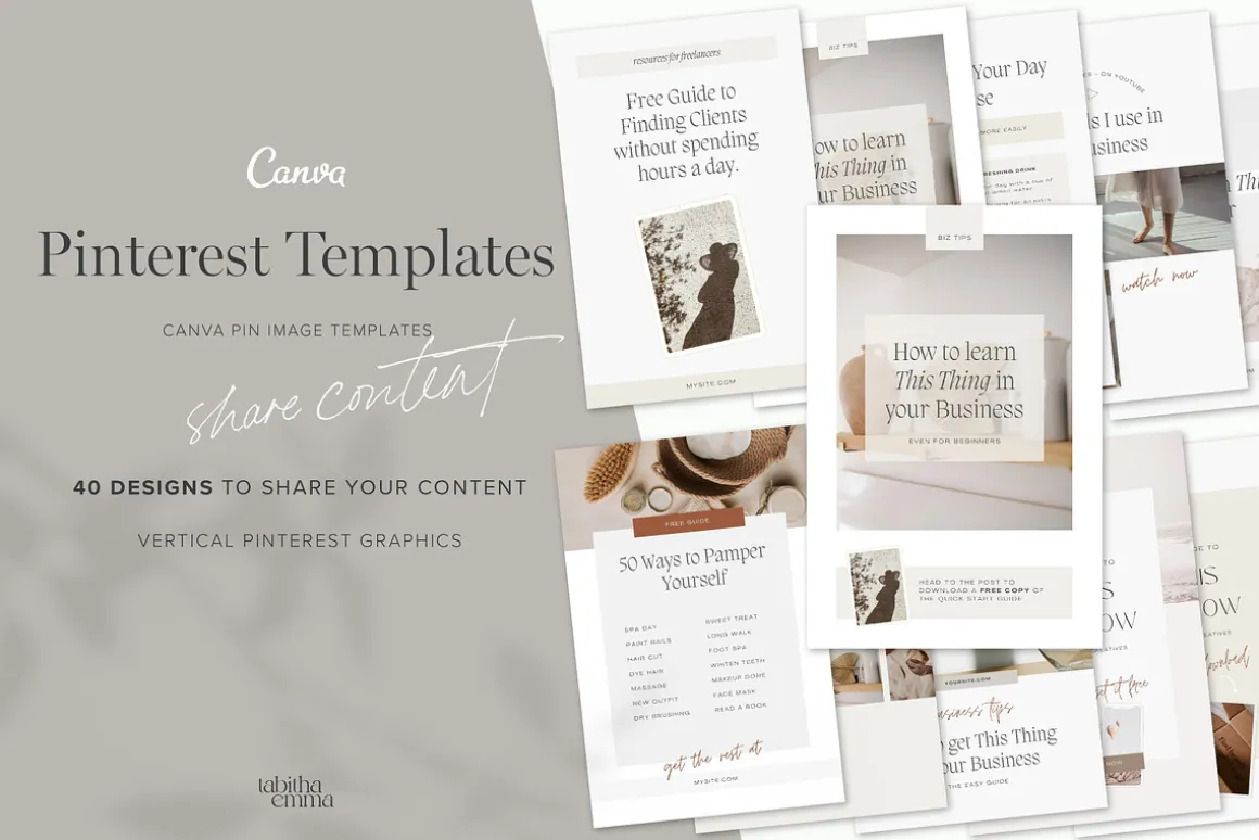 Pinterest Pin Templates for Canva