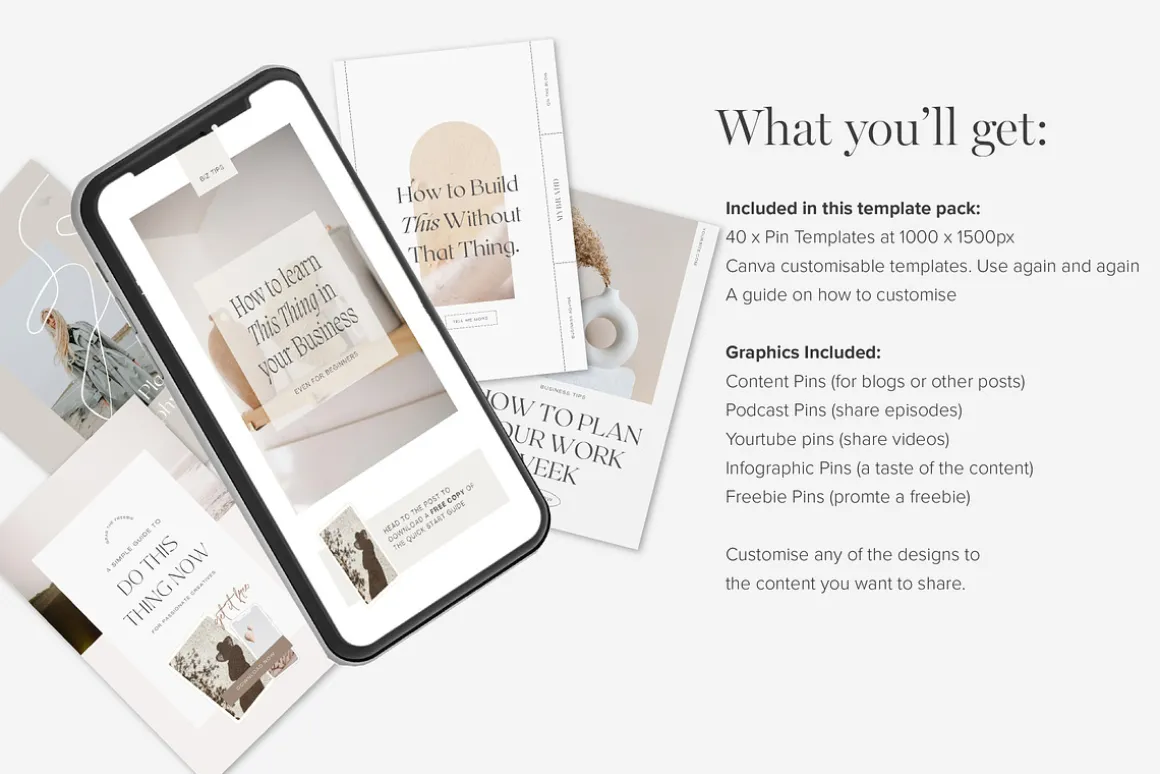 Pinterest Pin Templates for Canva