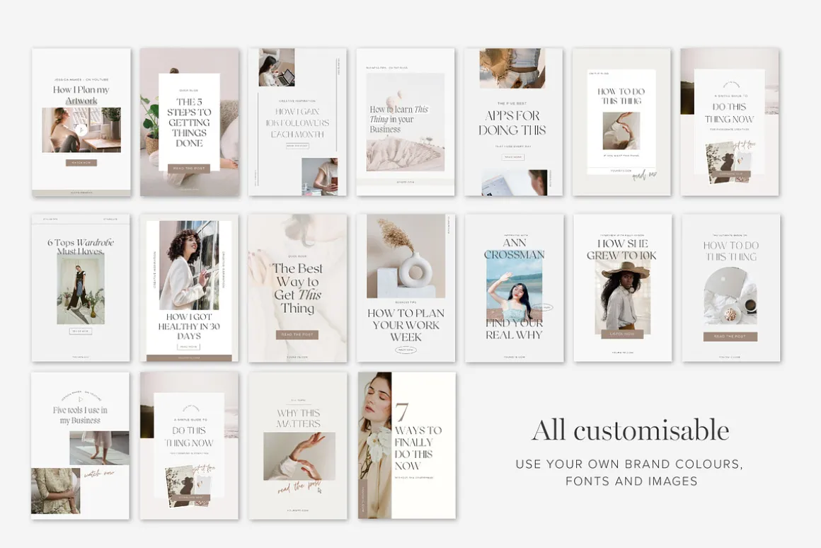 Pinterest Pin Templates for Canva