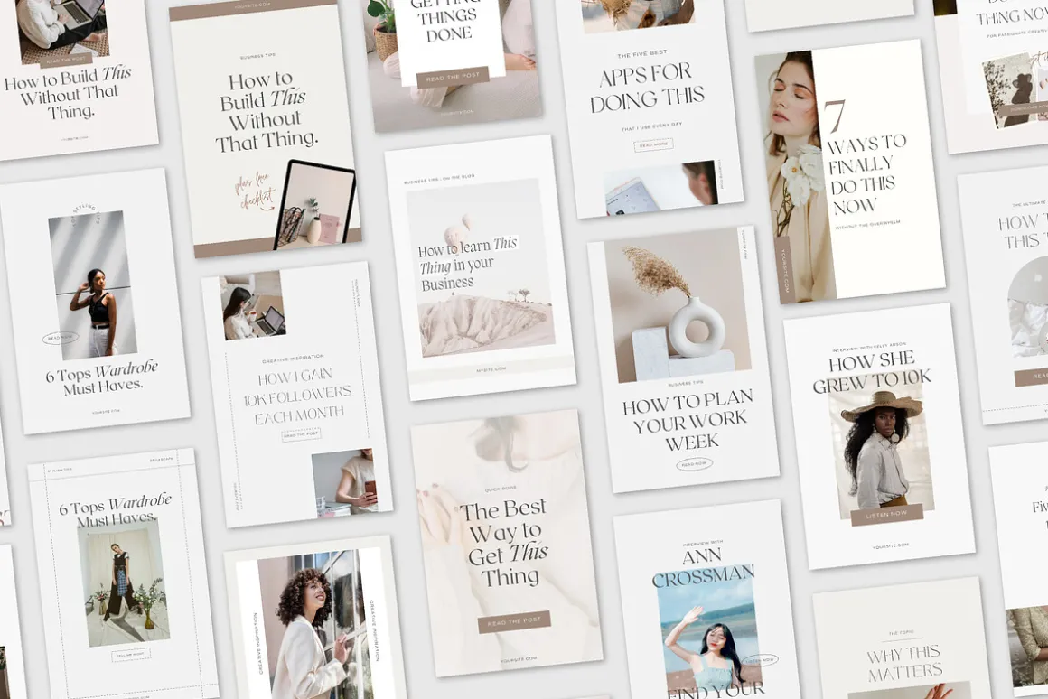 Pinterest Pin Templates for Canva