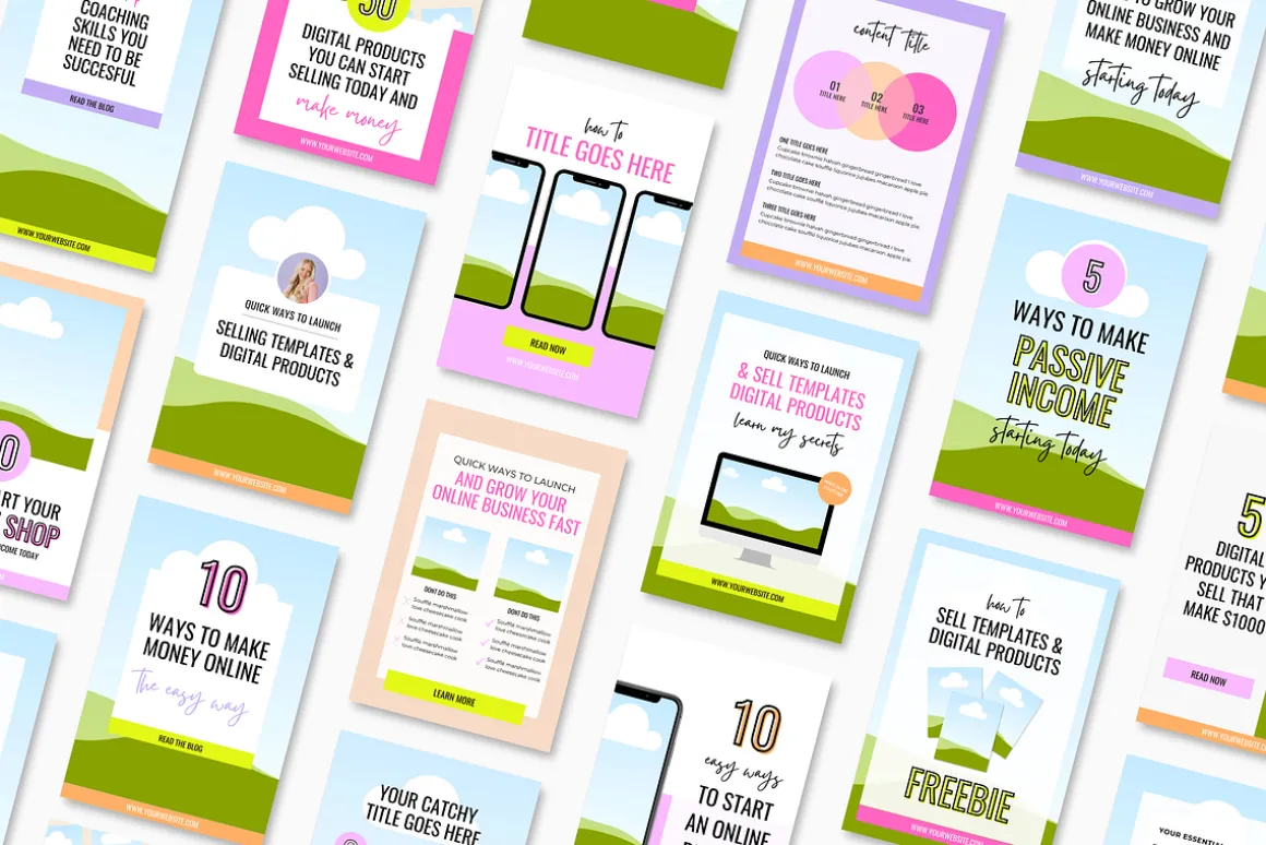 Pinterest Pin Templates Canva