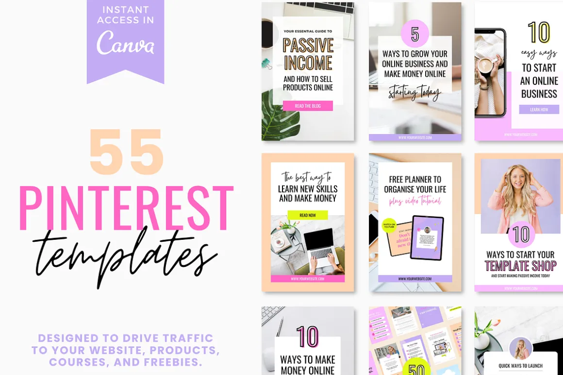 Pinterest Pin Templates Canva