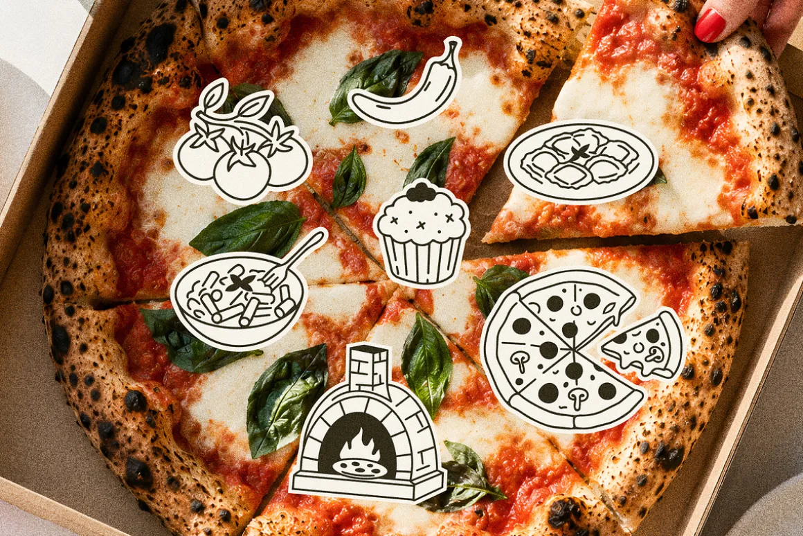 Pizza and Pasta Illustrations