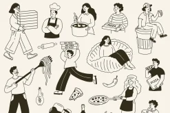 Pizza and Pasta Illustrations