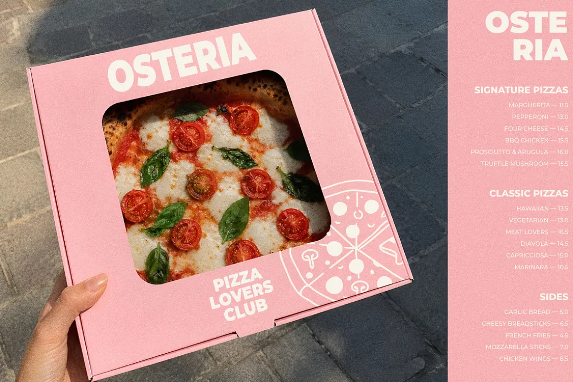 Pizza and Pasta Illustrations