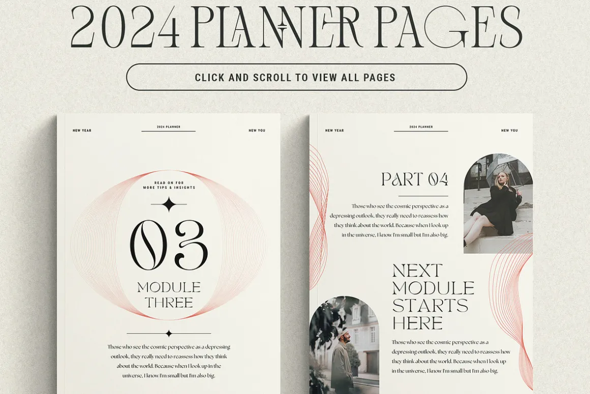 2024 Planner / Workbook for Canva