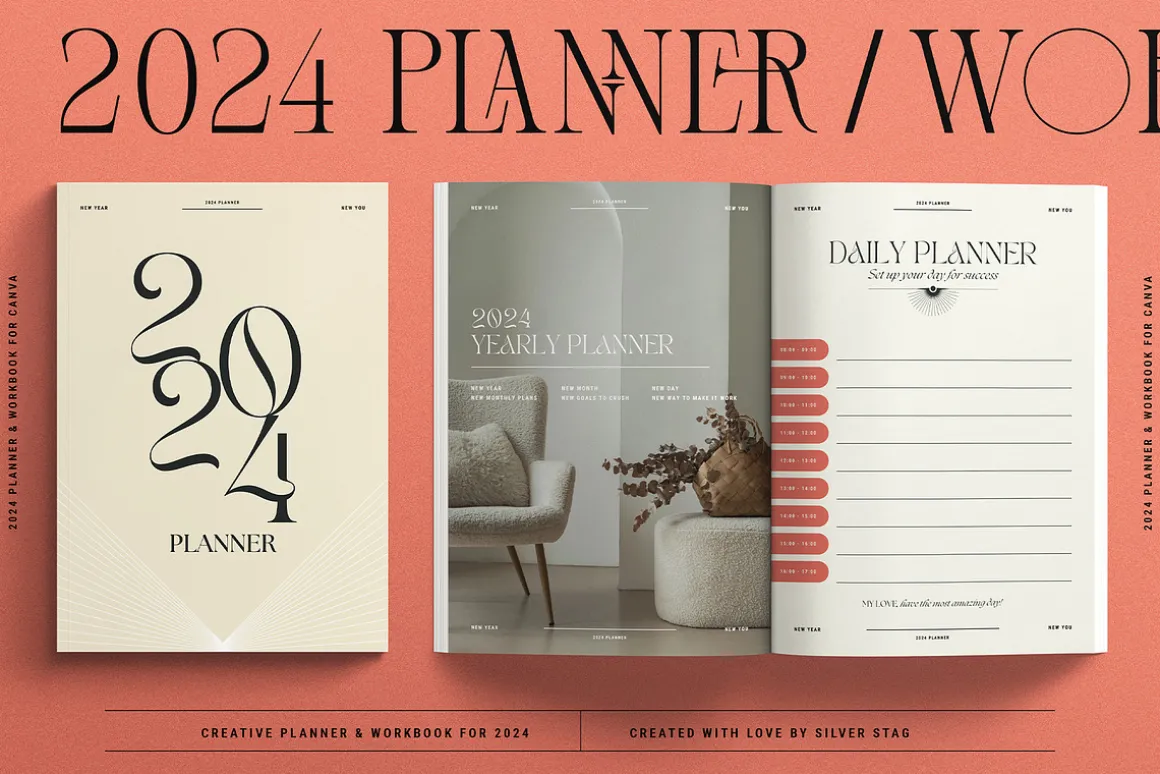 2024 Planner / Workbook for Canva
