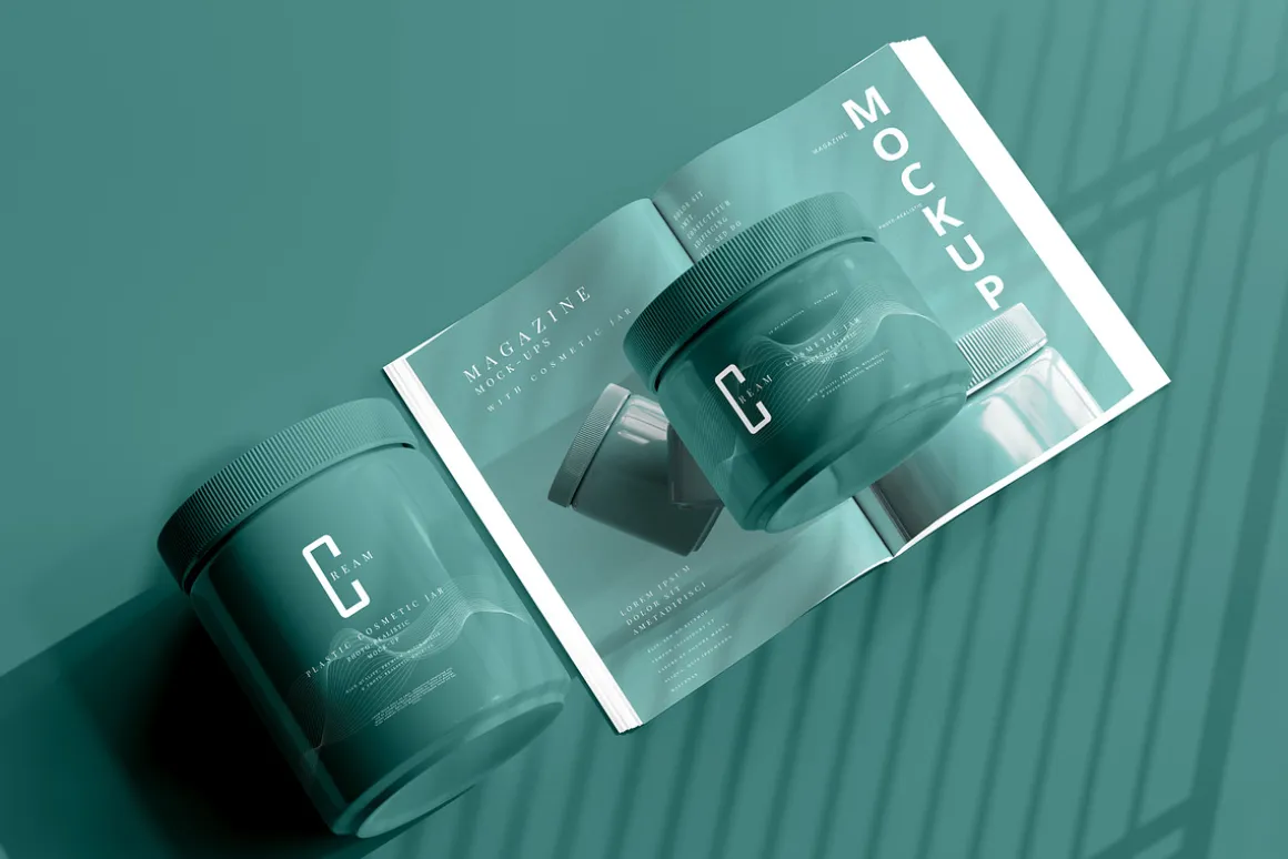 Plastic Cosmetic Jar Mockups