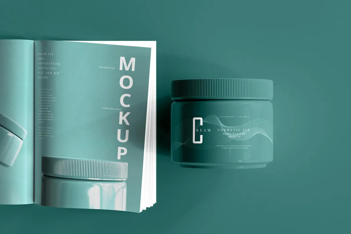 Plastic Cosmetic Jar Mockups