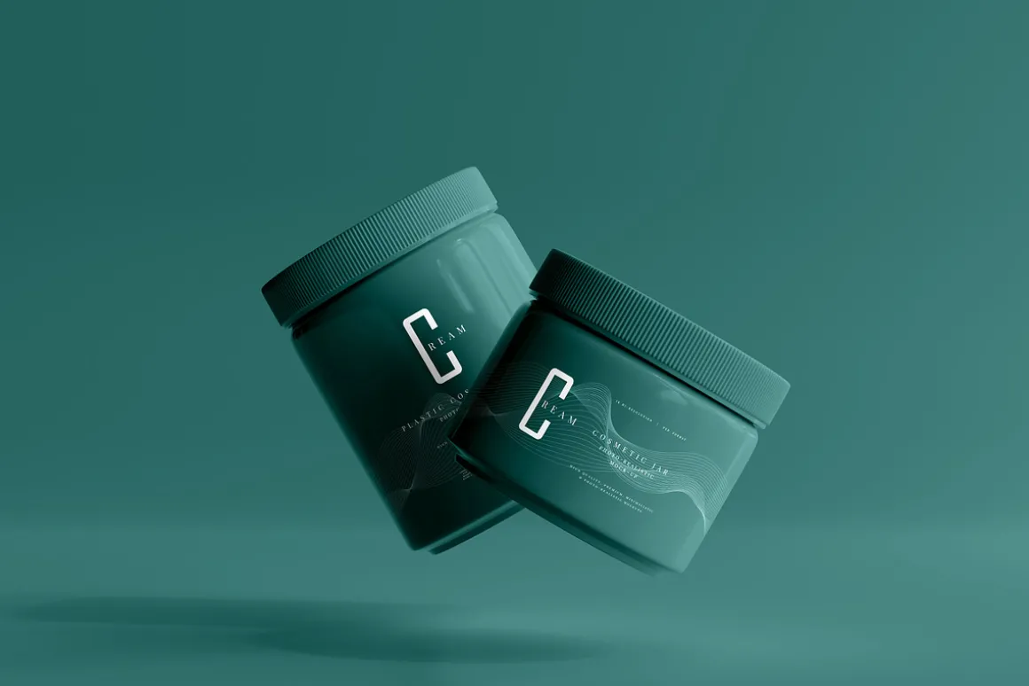 Plastic Cosmetic Jar Mockups