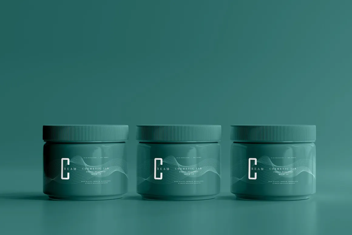 Plastic Cosmetic Jar Mockups